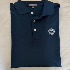 Peter Millar Navy Polo Shirt with Medinah Logo